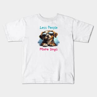 Less People More Dogs Kids T-Shirt